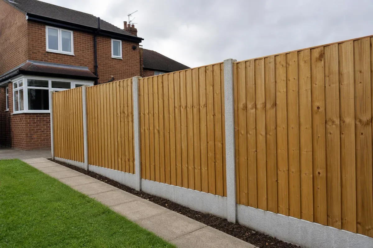Garden fencing installed at a residential property in Barnsley
